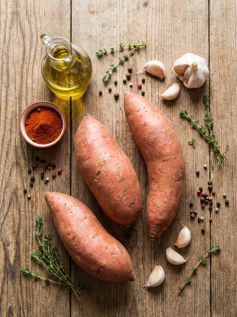 ingrédients patate douce au four
