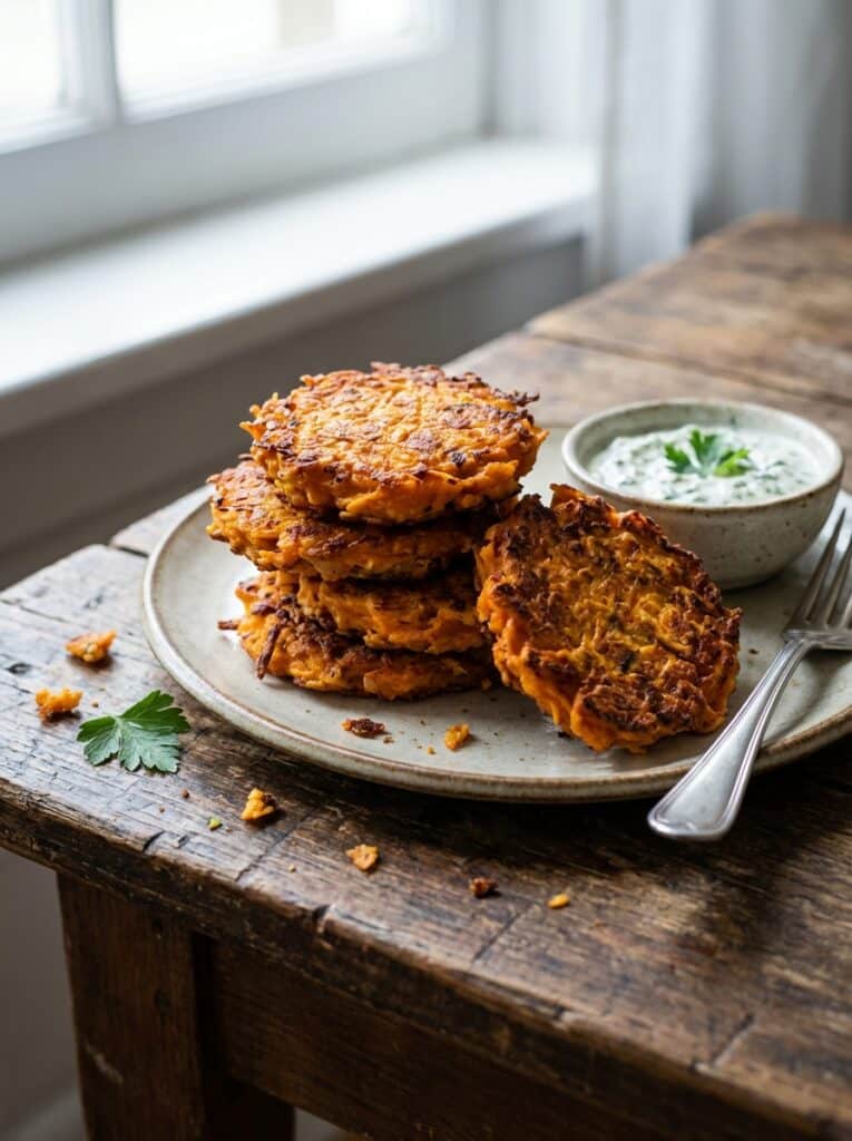 galettes de patates douces croustillantes