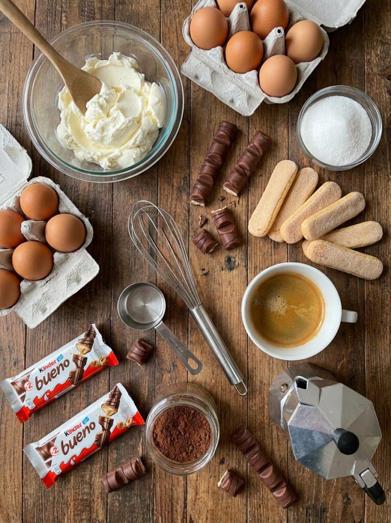 ingrédients tiramisu kinder bueno