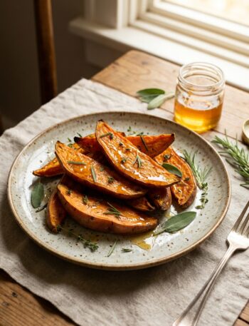 patate douce rôtie au four miel