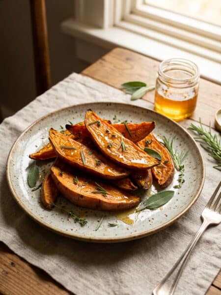 patate douce rôtie au four miel