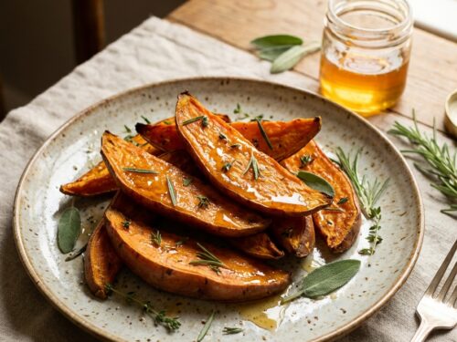 patate douce rôtie au four miel